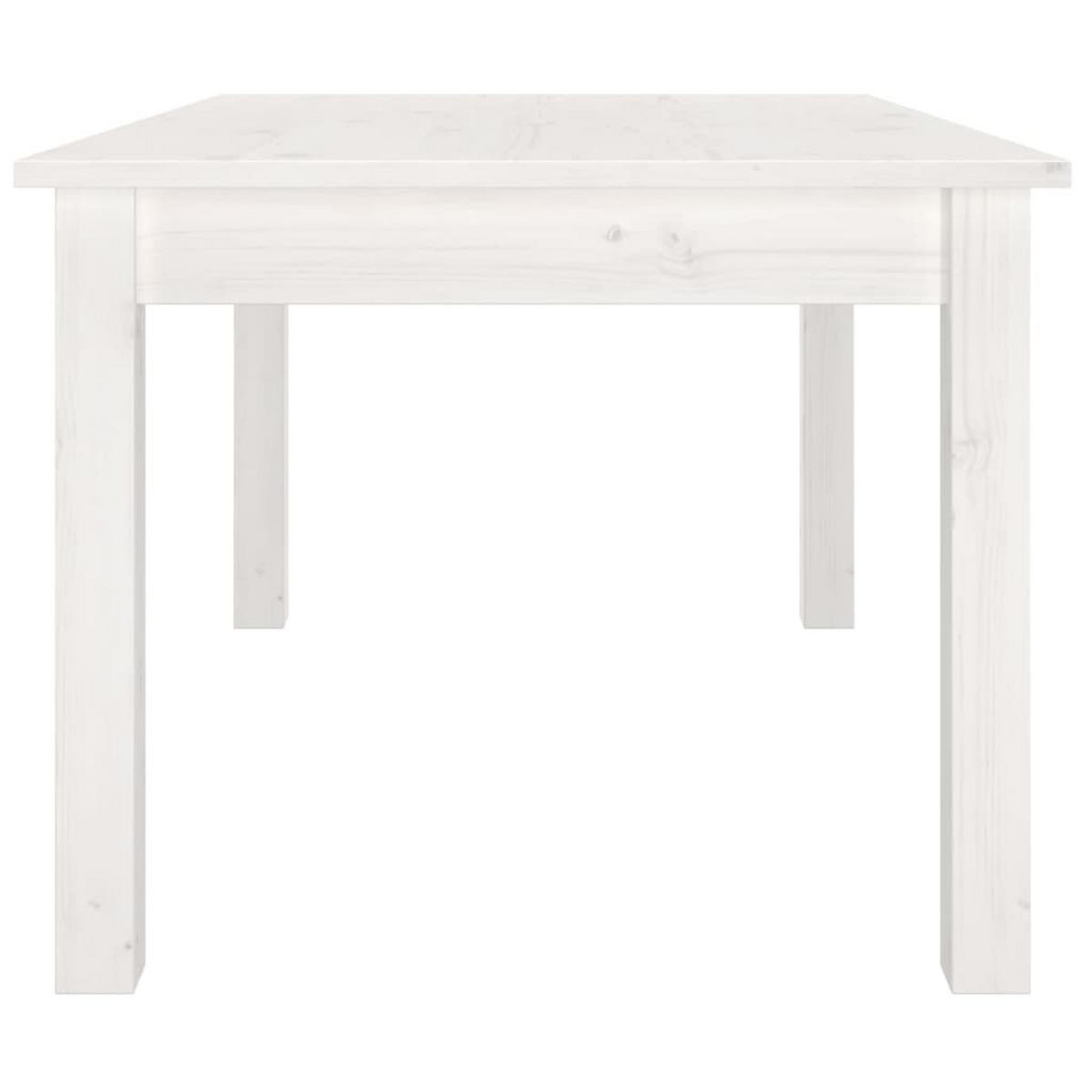 COUCHTISCH Weiß 80x50x40 cm Massivholz Kiefer - Weiß, Holz (80/50/40cm) - furnicato