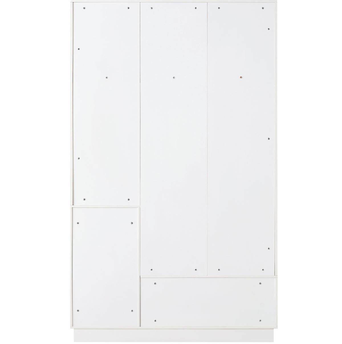 GARDEROBE 120/200/40 cm Weiß aus Spanplatte mit Schuhbank - Weiß, Holzwerkstoff (40/200/120cm) - OKMYHOME