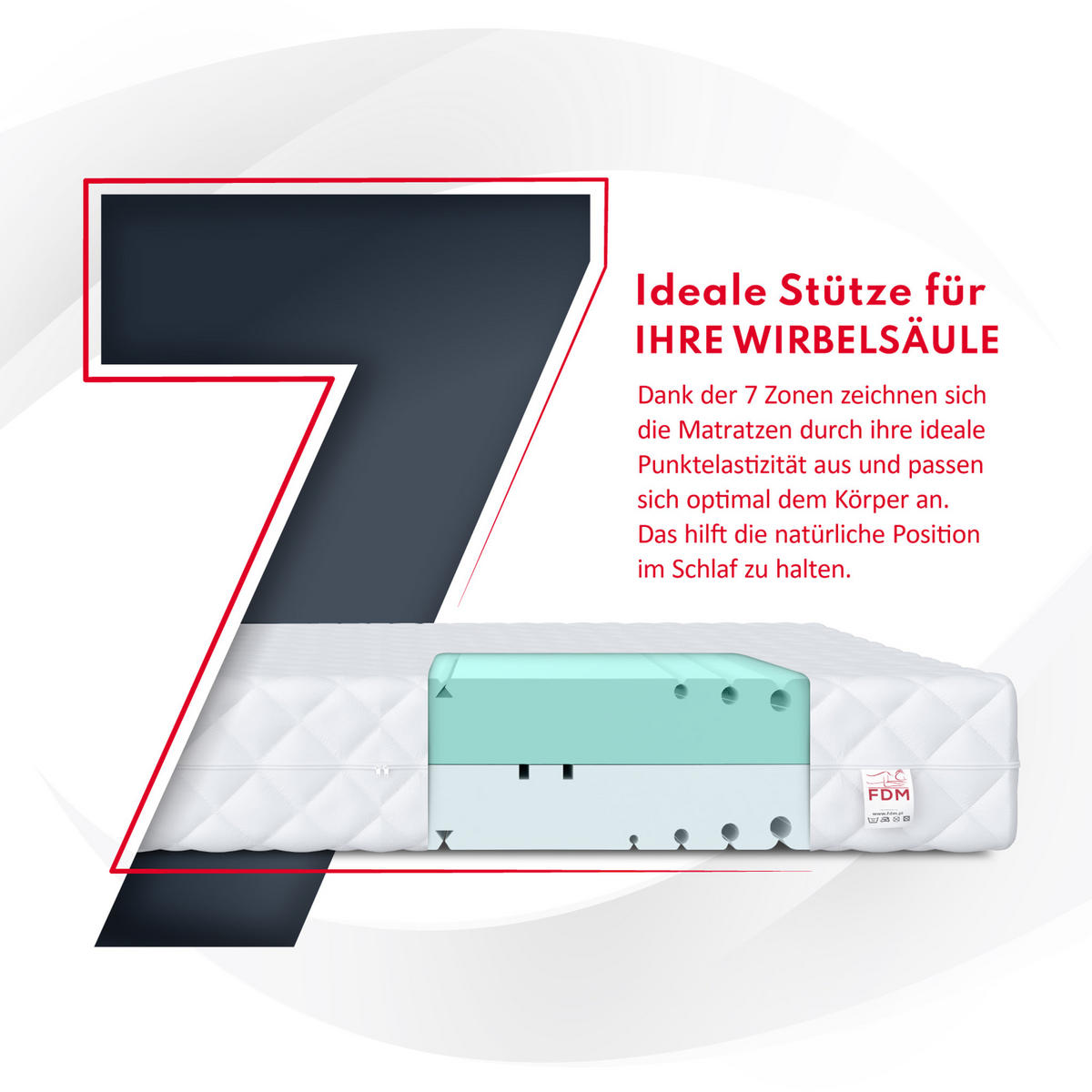 KALTSCHAUMMATRATZE Space - Weiß, Textil (120/200cm) - FDM