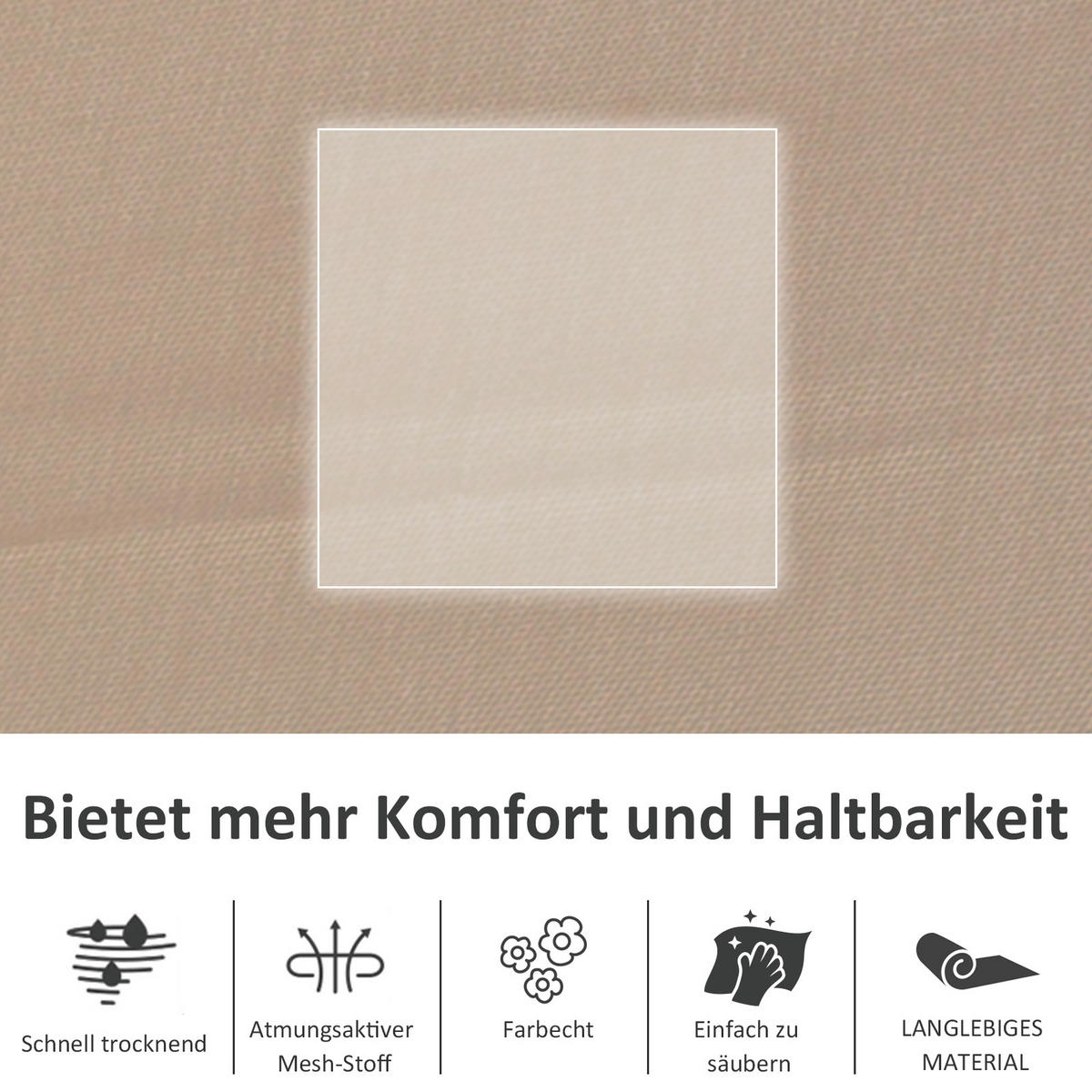 SCHAUKELSTUHL Metall Mesh beige - Beige, Metall (150/88/62cm) - LEBENLANG