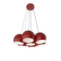 HÄNGELEUCHTE Joe X7 - Rot, Metall (25/25/20cm) - Lumicom