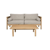 GARTENSET Oasis Sofa/ Couchtisch - Beige, Metall - Dutchbone