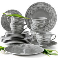 KAFFESERVICE CMIELOW SOFIA Kombiservice - Grau, Keramik (21/7.5/21cm) - KONSIMO®