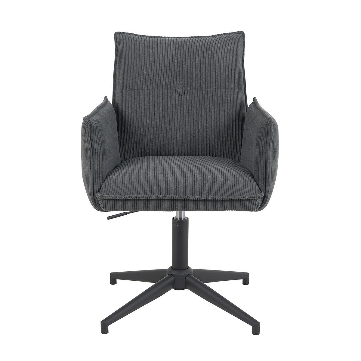 BÜROSTUHL Mika-Till - Anthrazit/Schwarz, Textil/Metall (60/85/63cm) - DUBI Möbel