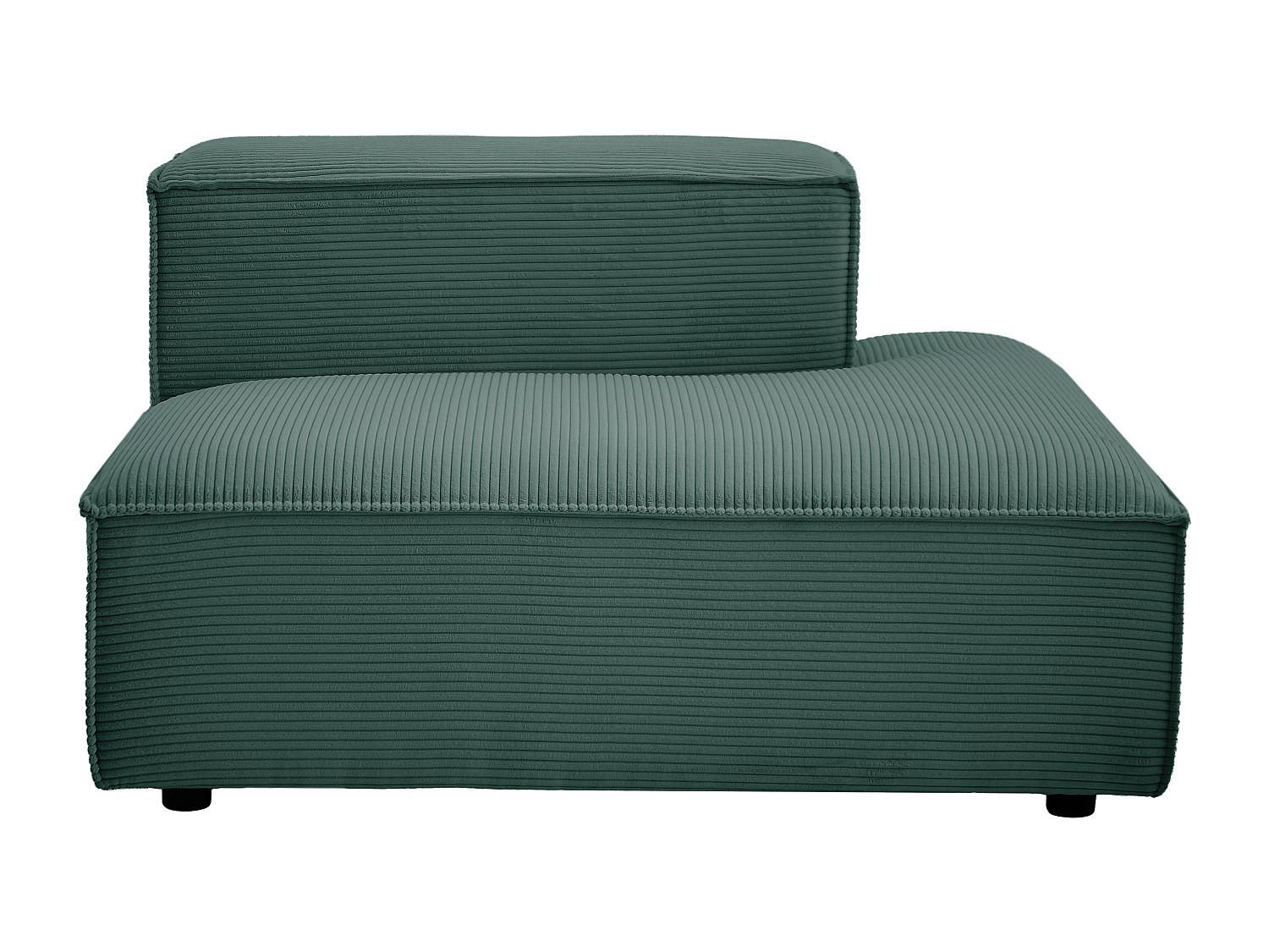 RECAMIERE ohne Schlaffunktion - 1 Person - samt - grün Ruzolo - Grün, Textil (120/67/105cm) - Vente-Unique