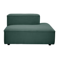 RECAMIERE ohne Schlaffunktion - 1 Person - samt - grün Ruzolo - Grün, Textil (120/67/105cm) - Vente-Unique