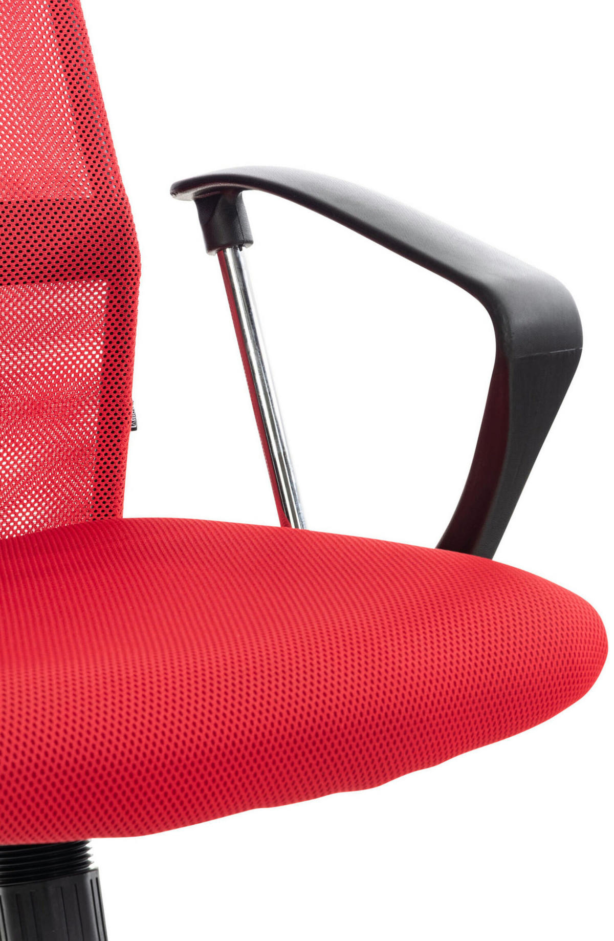 BÜROSTUHL Waterloo, Kunstleder Rot - Rot, Textil/Metall (60/118/53cm) - TPFLiving