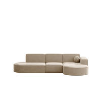 GARTENECKSOFA L-Form Garten Modena L Patio Beige Rechts - Beige, Holz/Textil (296/78/165cm) - Kaiser Möbel