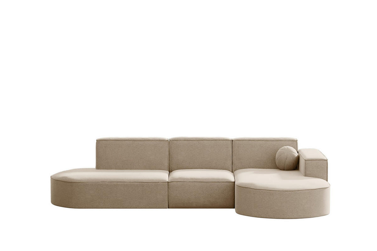 GARTENECKSOFA L-Form Garten Modena L Patio Beige Rechts - Beige, Holz/Textil (296/78/165cm) - Kaiser Möbel