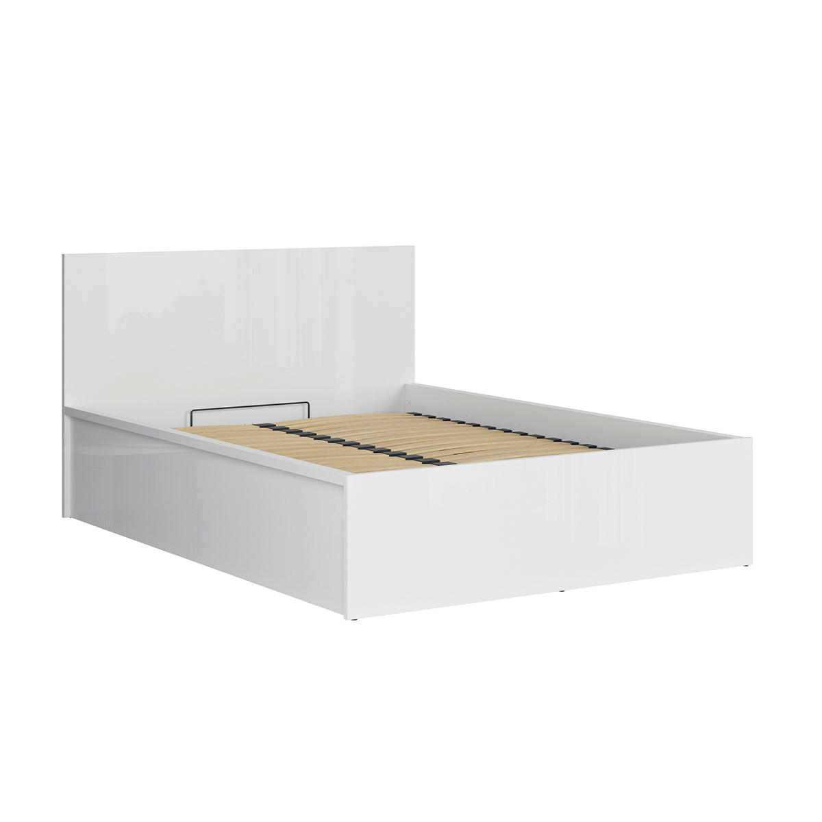 BOXSPRING POSTELJA 140/200 Edwin Bela - bela, leseni material (140/200cm) - Petits-meubles