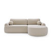 ECKSOFA DION BEIGE L - Rechts - Beige, Textil (261/177cm) - Luxkor24