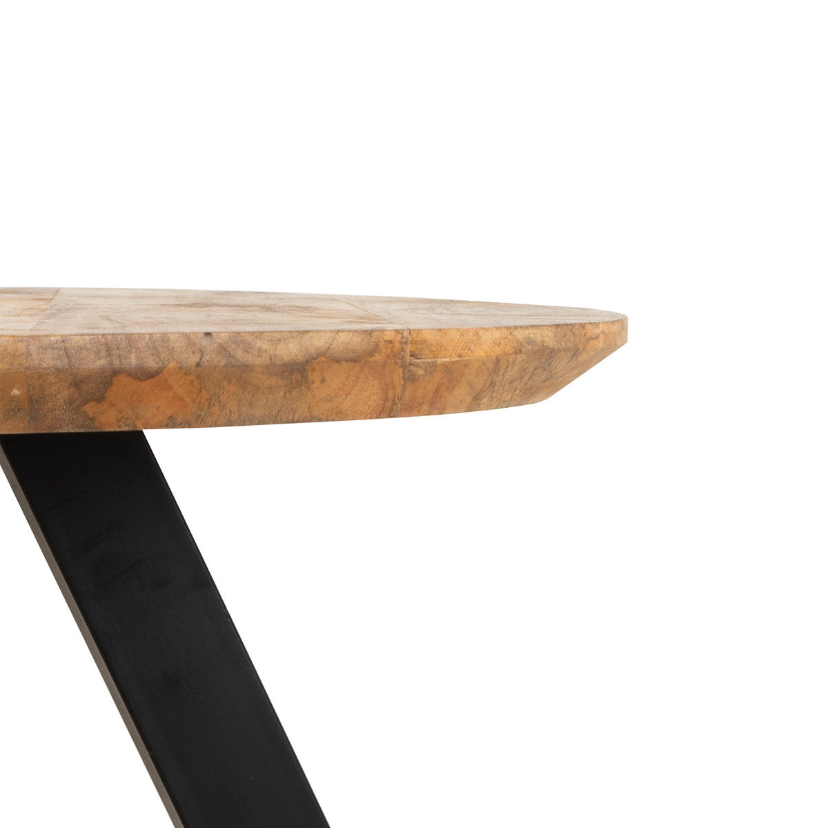 COUCHTISCH Rond Mangoholz 60 cm / 60 cm Natur - Naturfarben, Holz (60/60/40cm)