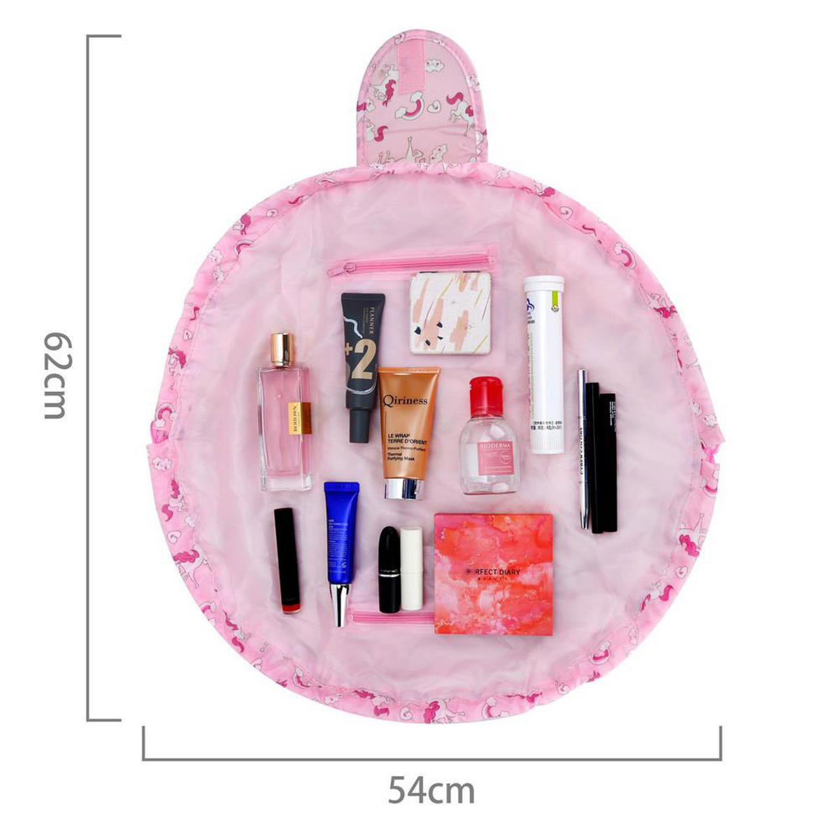 KOSMETIKTASCHE mit Reißverschlussfächern - Rosa, Kunststoff (54/62cm) - Intirilife