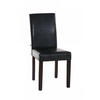 STUHL Lederlook braun - Dunkelbraun/Braun, Holz/Textil (41/91/47cm) - CLP