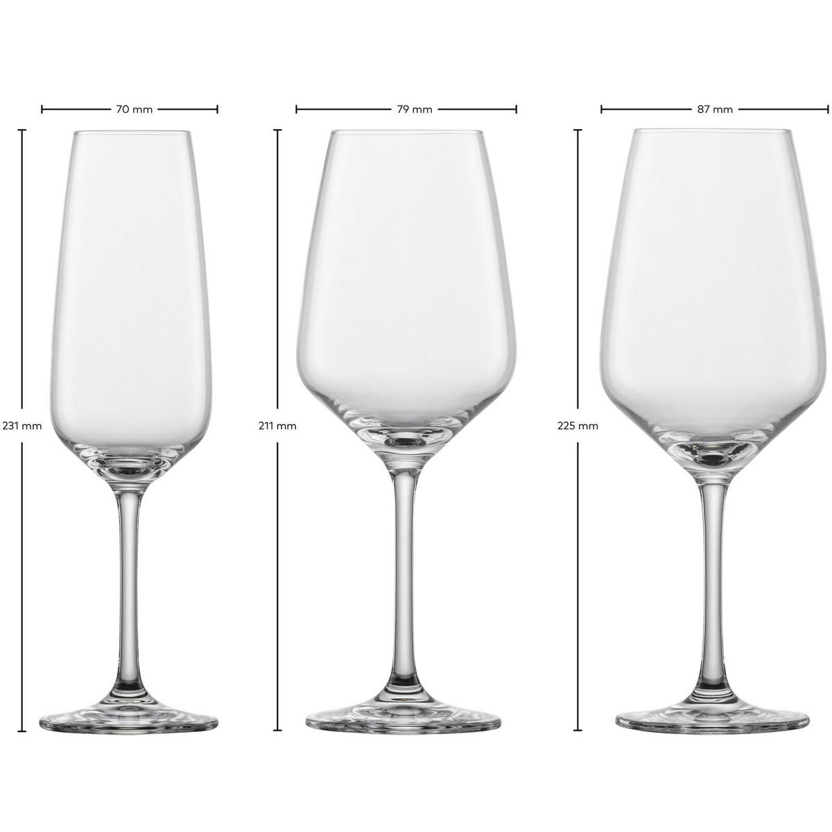 GLÄSER-SET Tulip transparent 12-tlg. - Transparent, Glas - Schott Zwiesel