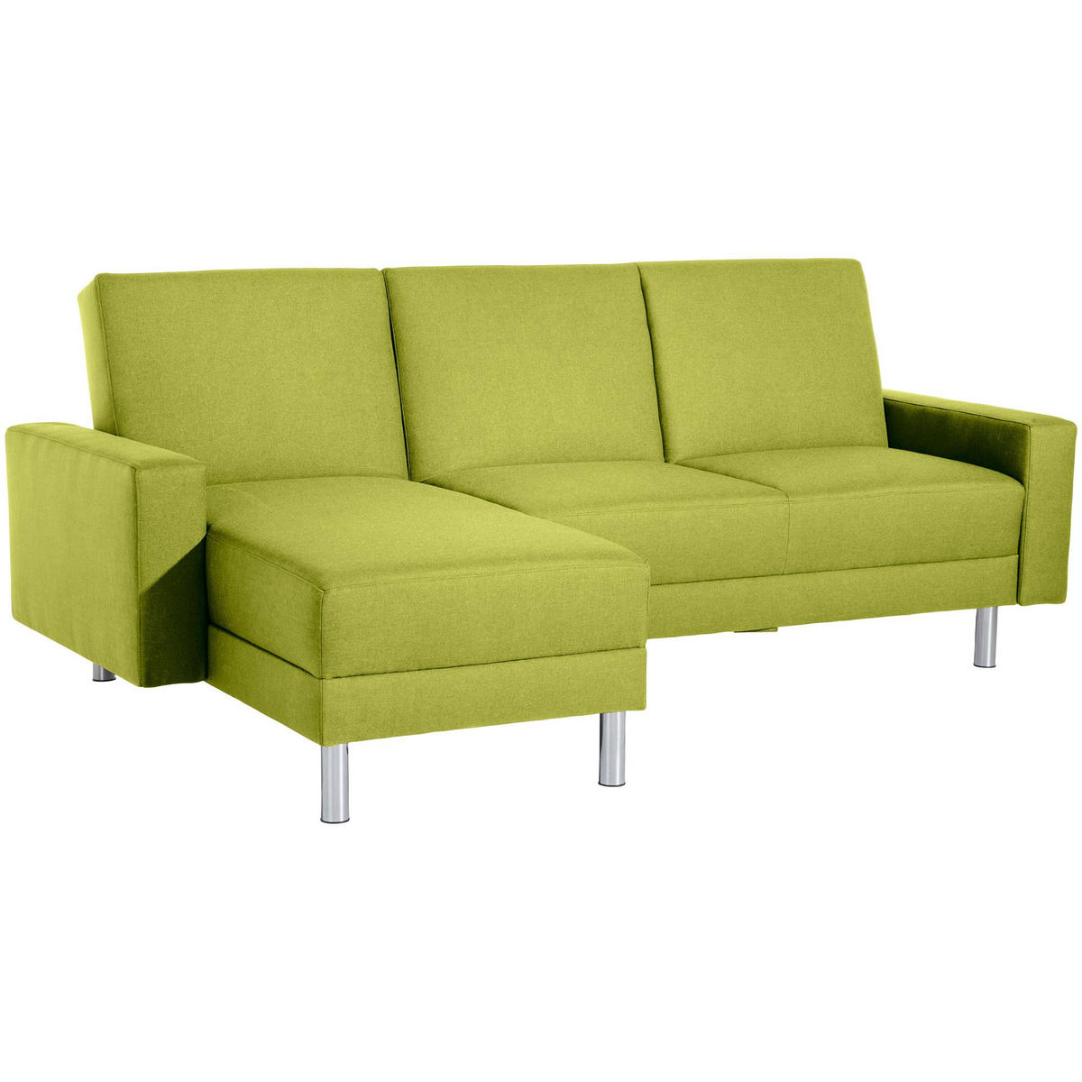 FUNKTIONSSOFA mit Hocker Katryna Flachgewebe apfel - Apfelbaumfarben, Kunststoff (144/92/230cm) - 58aufmkessel