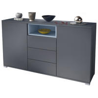 SIDEBOARD Skadu Denim matt - Pastellblau, Holzwerkstoff (138.5/75.5/35cm) - Vladon