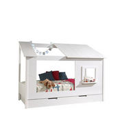 HAUSBETT Katerina 214x159x105 aus MDF+Massivholz in Weiß - Weiß, Holzwerkstoff (90/200cm) - 58aufmkessel