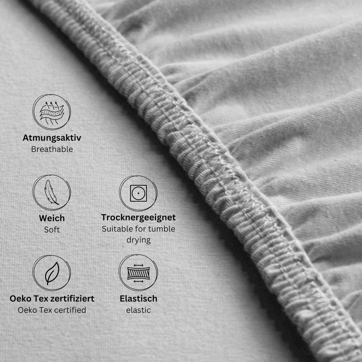 SPANNBETTLAKEN BASIC - Hellgrau, Textil (150/200cm) - Schöner Wohnen