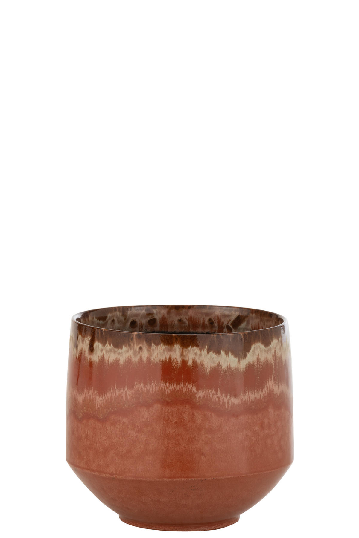 BLUMENTOPF ALINE - Töpferei - Rot - M - Ø 24,5 cm - Rot, Keramik (24.5/23.5cm) - J-Line
