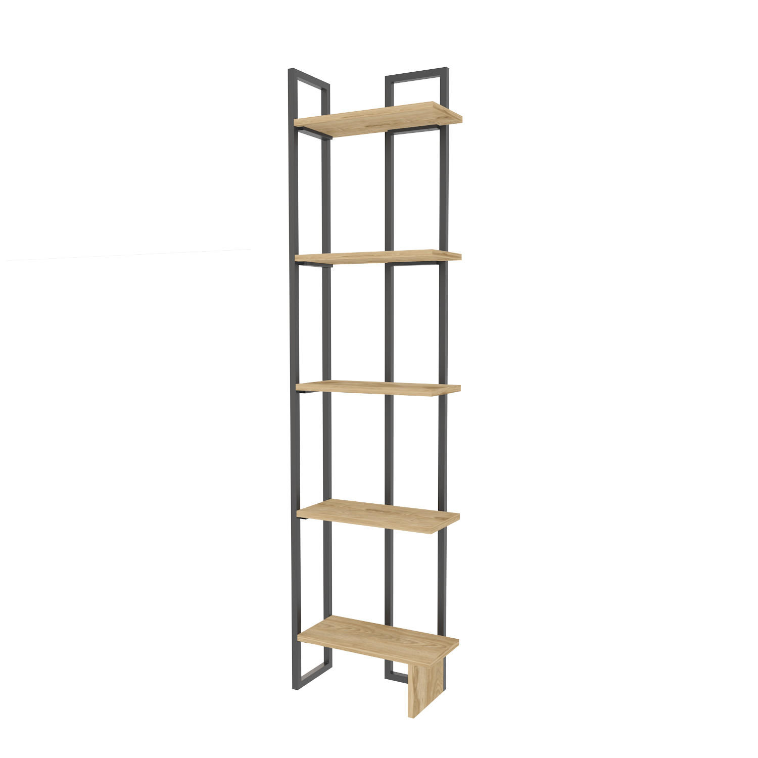 ECKREGAL Alice Schwarz Braun - Schwarz/Braun, Holzwerkstoff/Metall (45/180/22cm) - Decorotika