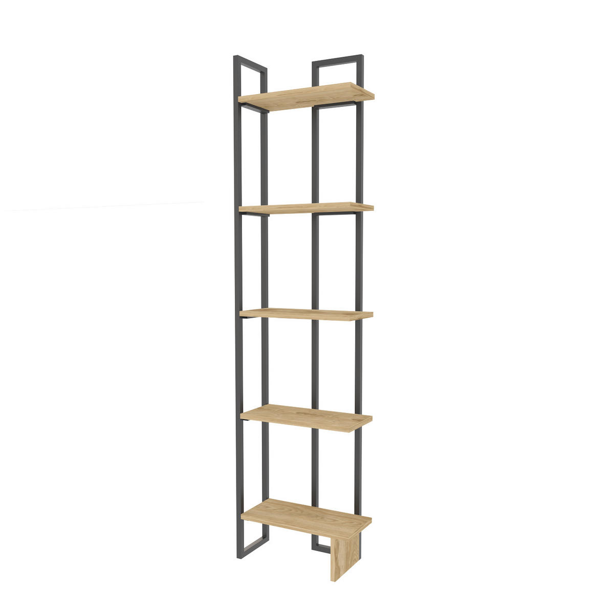 ECKREGAL Alice Schwarz Braun - Schwarz/Braun, Holzwerkstoff/Metall (45/180/22cm) - Decorotika