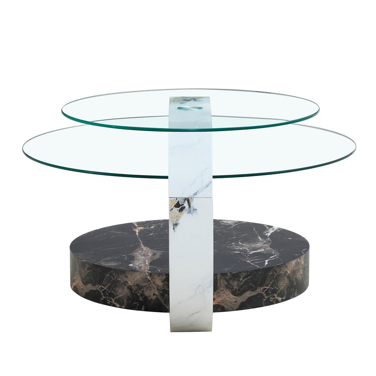 COUCHTISCH DE-117 DuoGlass Transparent - Transparent, Glas (70/90/44cm) - ComfortXL