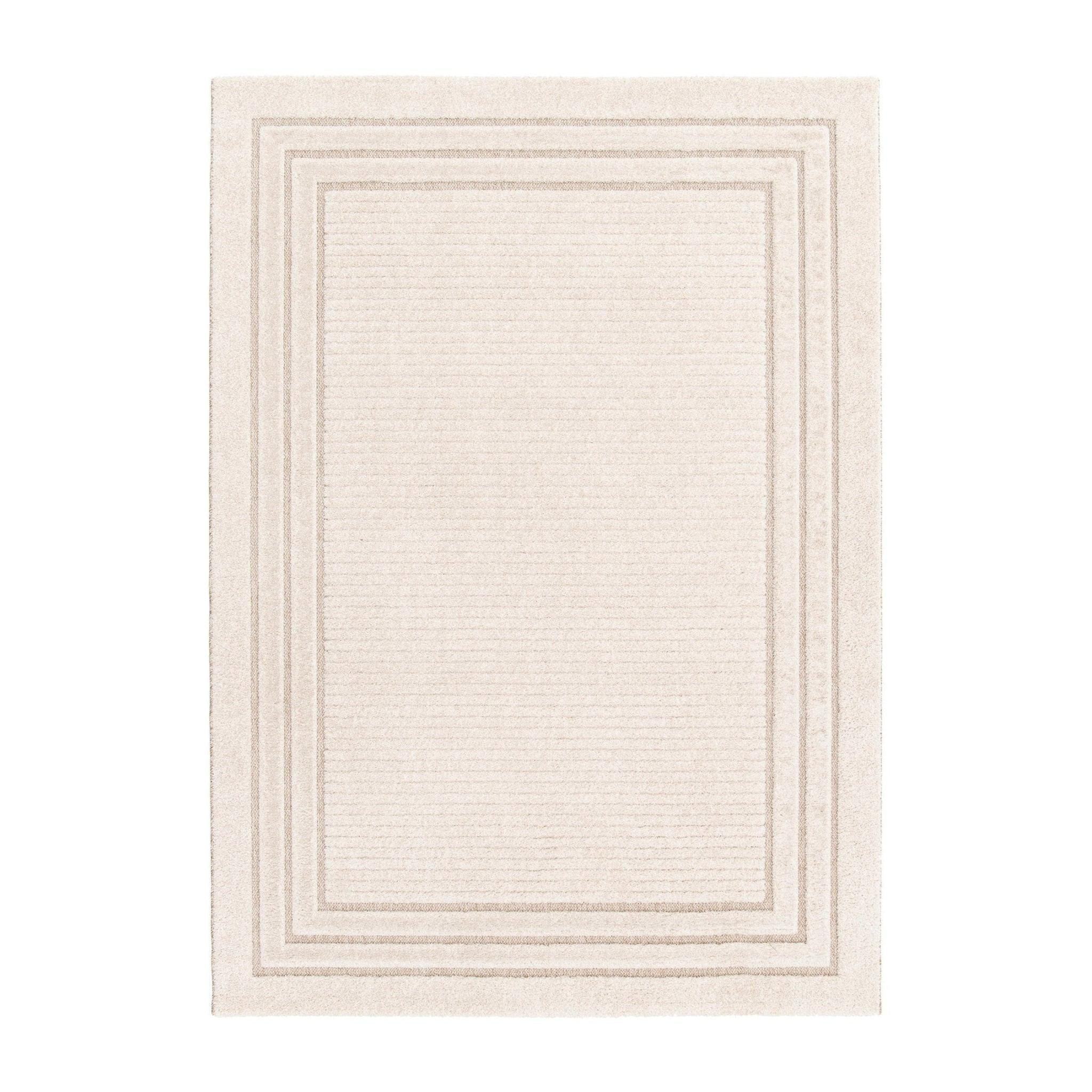 TEPPICH Design Relief-Effekt beige - Beige, Textil (160/230cm) - AFK Living