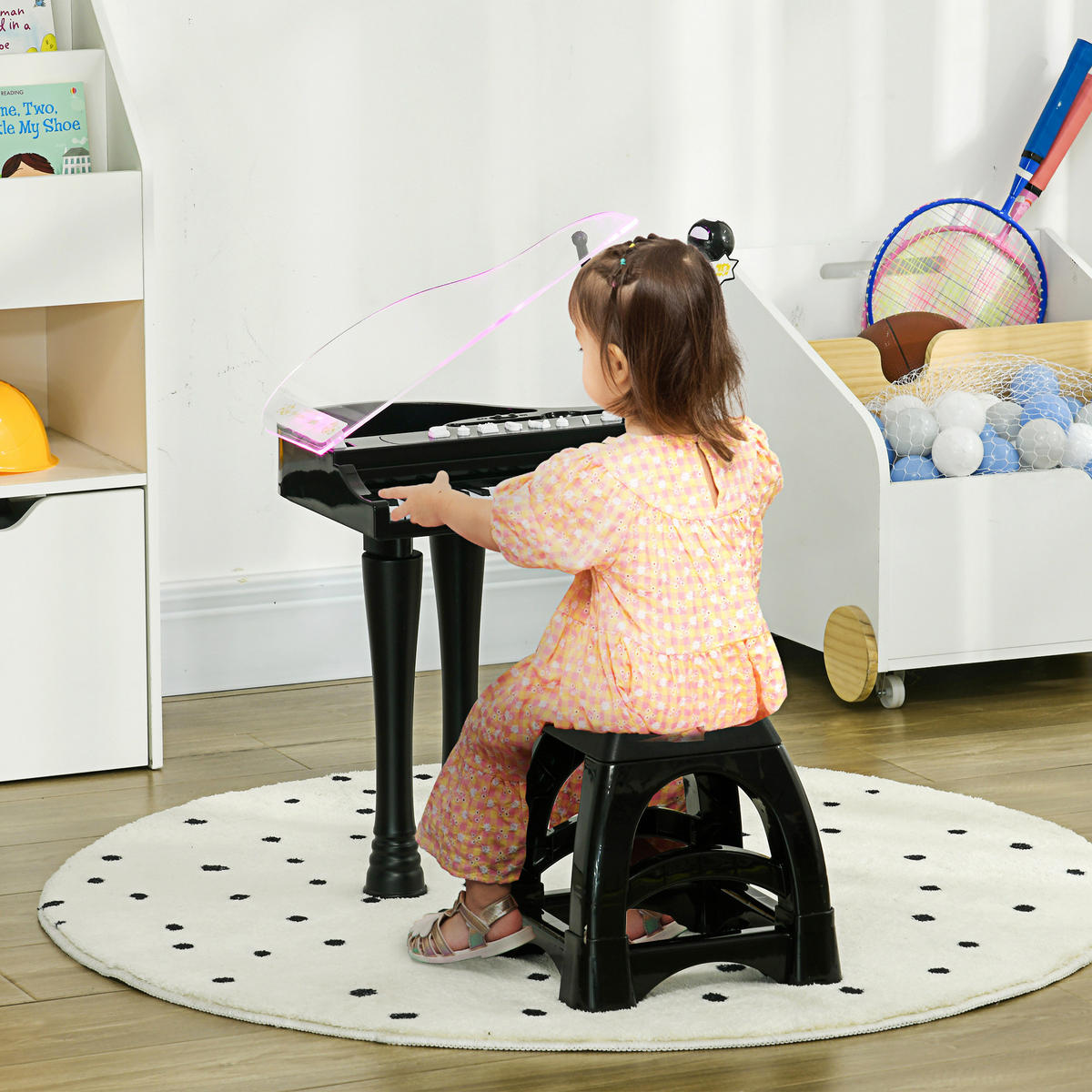 KINDERPIANO DE-18644 Schwarz - Schwarz, Kunststoff (30.5/60.4/37cm) - ComfortXL