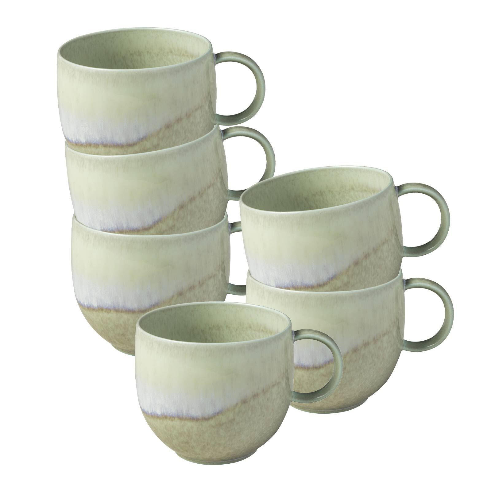 HENKELBECHER Perlemor Alga grün 290 ml 6er Set - Grün, Keramik (0.29L) - like.Villeroy & Boch