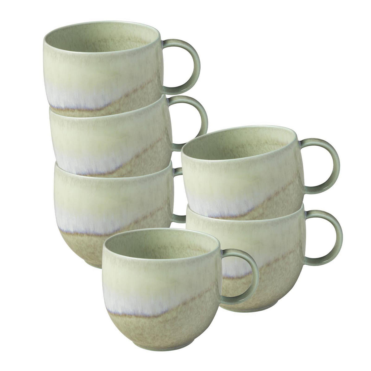HENKELBECHER Perlemor Alga grün 290 ml 6er Set - Grün, Keramik (0.29L) - like.Villeroy & Boch