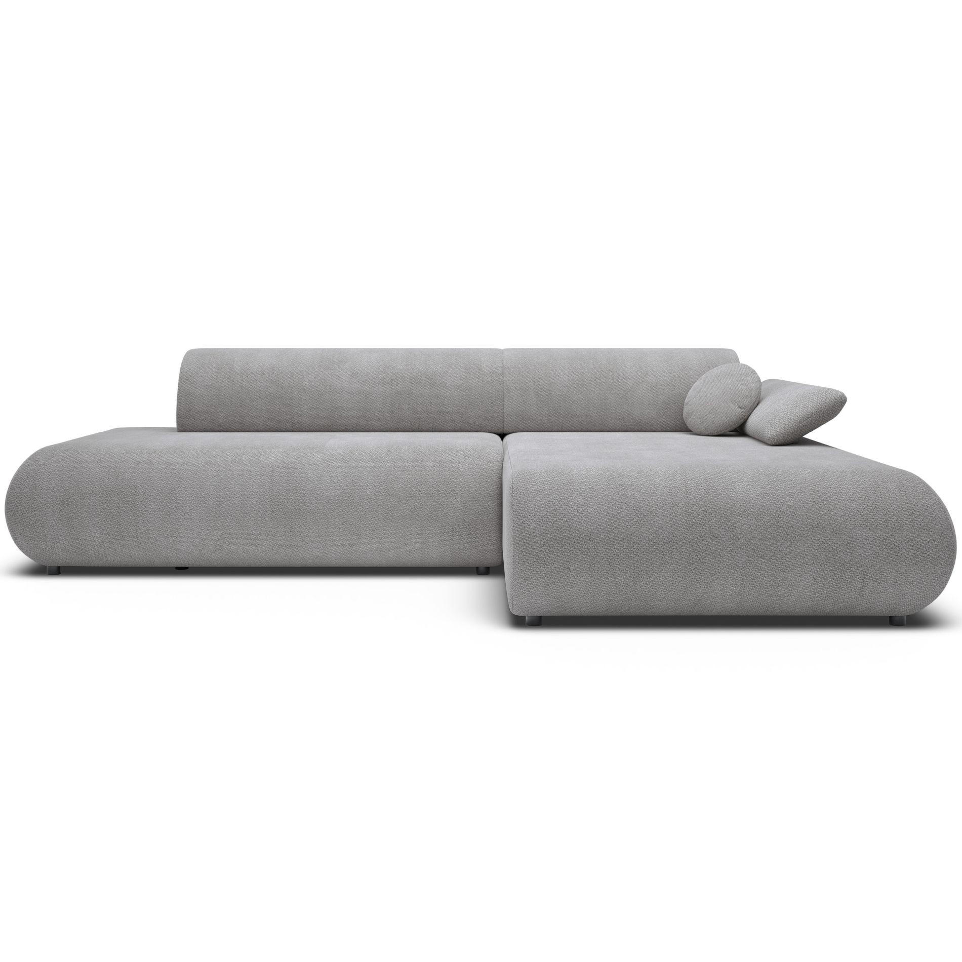 ECKSOFA Armone Grau Chenille - Schwarz/Grau, Kunststoff/Textil (173.5/286cm) - Selsey