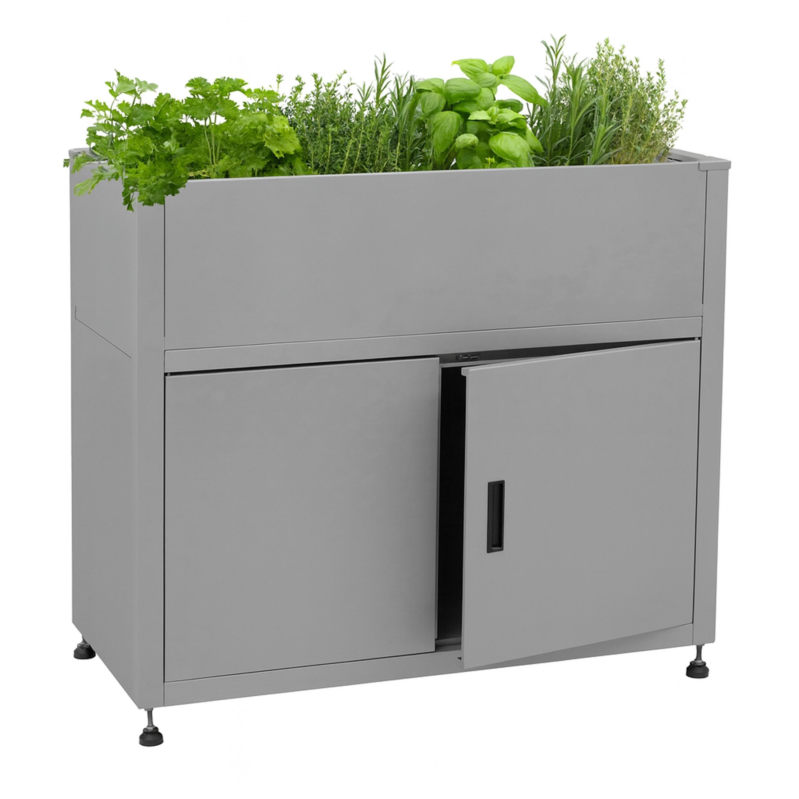 HOCHBEET 91x101x51cm Grau - Grau, Metall (101/91/51cm) - PROREGAL