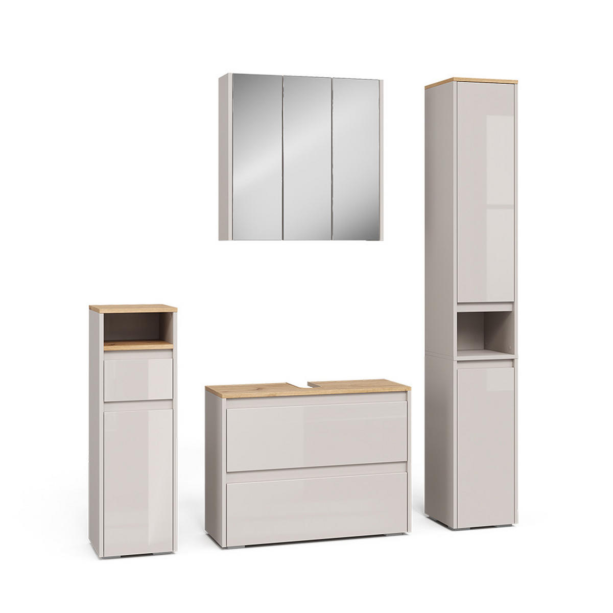KOUPELNOVÝ NÁBYTEK Majest Kašmír/Řemeselné - kašmírová/světle šedá, kompozitní dřevo (30.2/96.3/30cm) - Vicco