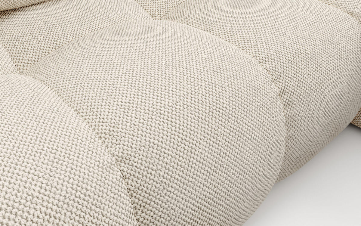 ECKSOFA DUCA R-S Beige Jersey mit Schlaffunktion - Beige, Holz (266.5/266.5cm) - MASSENO