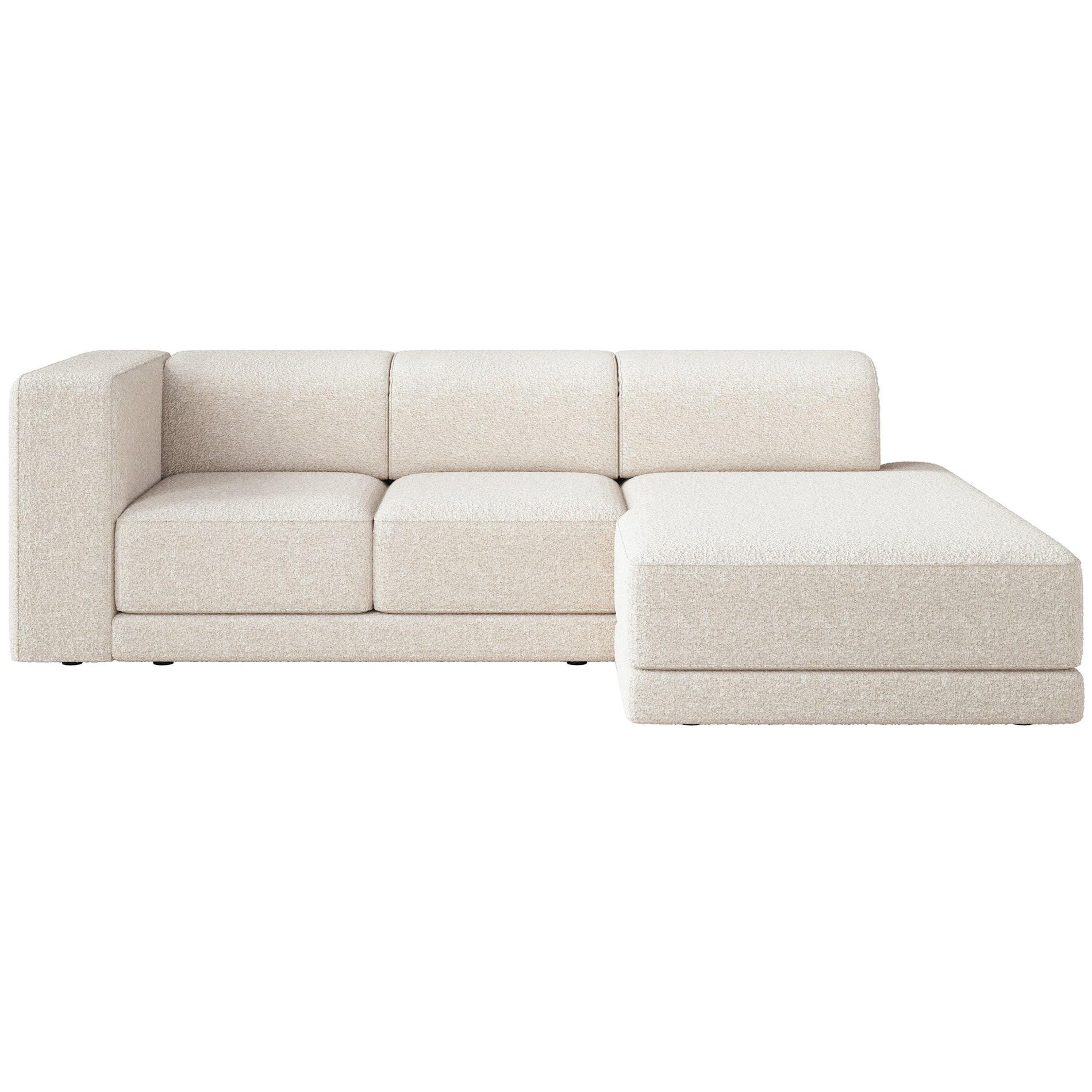 ROHOVÁ POHOVKA Novals tvar L, štvormiestna, vpravo, 278 cm - čierna/krémová, drevo/plast (168/278cm) - Selsey