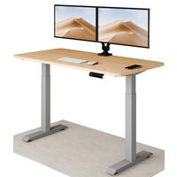 SCHREIBTISCH Elektrisch Höhenverstellbarer HomeOne 140x70cm Grau/Eiche mit Memory-Funktion, Anti-Kollisions Technologie - Eichefarben/Grau, Holzwerkstoff (70/140/72cm) - Desktronic