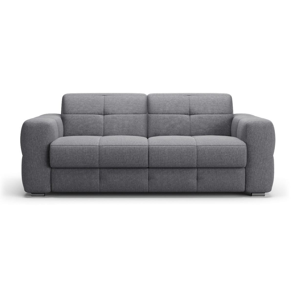 SCHLAFSOFA 3-sitzer mit express-Öffnung in stoff cameron 207/102/84 cm - Grau, Holz (207/84/102cm) - Calicosy