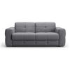 SCHLAFSOFA 3-sitzer mit express-Öffnung in stoff cameron 207/102/84 cm - Grau, Holz (207/84/102cm) - Calicosy