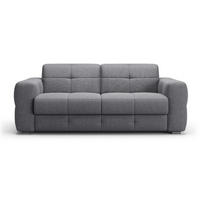 SCHLAFSOFA 3-sitzer mit express-Öffnung in stoff cameron 207/102/84 cm - Grau, Holz (207/84/102cm) - Calicosy
