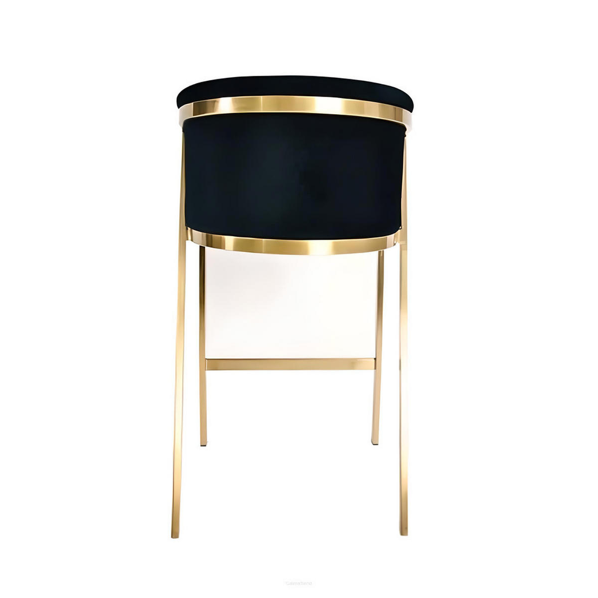 GLAM Elegance Barhocker – Handgefertigter Luxus in Gold - Goldfarben, Textil/Metall (49/87/49cm) - Fortisline