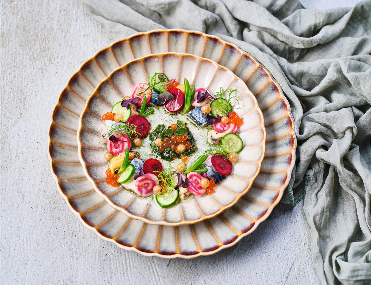 SPEISETELLER Astera Pearl Beige - ø 27,5 cm - 4 Stück - Beige, Keramik (28/28/4cm) - Cosy & Trendy