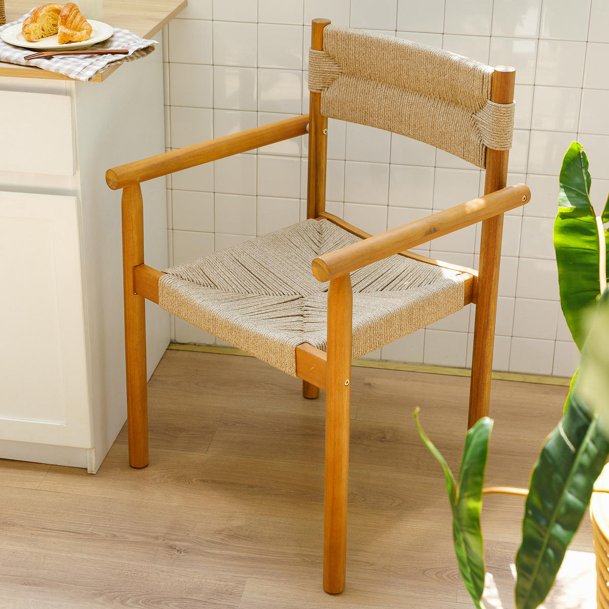 GARTENSTUHL 2er-Set Holz Braun - Braun, Holz (50/87/59cm) - Nordlys