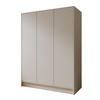 DREHTÜRENSCHRANK Gava mit drei, glatten Türen, Kaschmir - Kaschmir, Holzwerkstoff (150/200/51cm) - Beautysofa