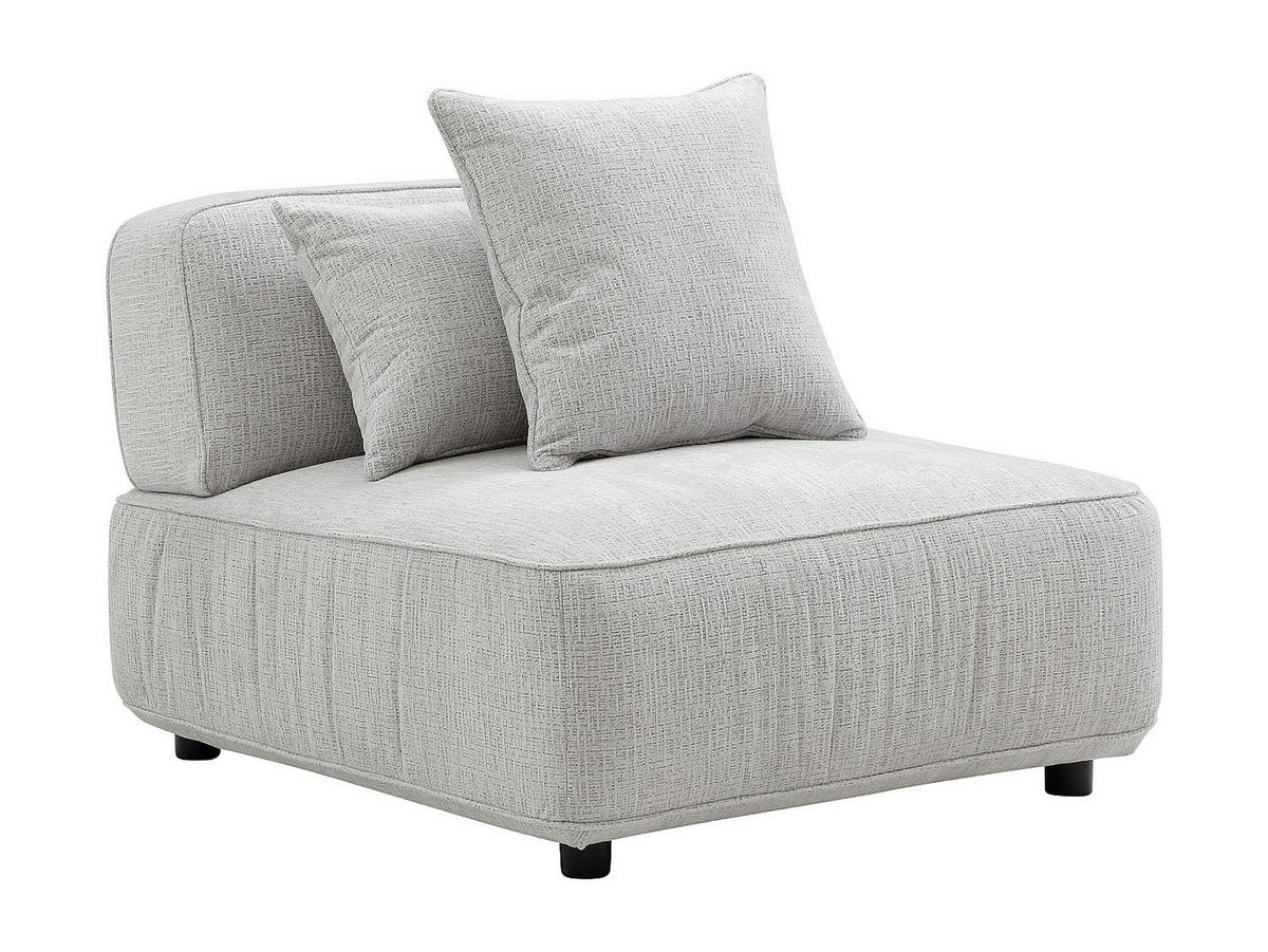 SESSEL mit gerader Rückenlehne - 1 Person - stoff - hellgrau Lelaco - Hellgrau, Textil (91/74/105cm) - Vente-Unique