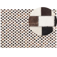 PATCHWORK-TEPPICH Kayabey 230/160 cm - Braun, Fell (160/230cm) - Beliani