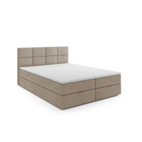 BOXBETT OSLO 140 x 200 Beige - Beige, Textil/Metall (140/200cm) - VLR BEDS