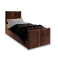 BOXBETT ARIEL 100 100x200 cm mit Matratze und Topper - Braun - Braun, Holz (100/200cm) - MASSENO