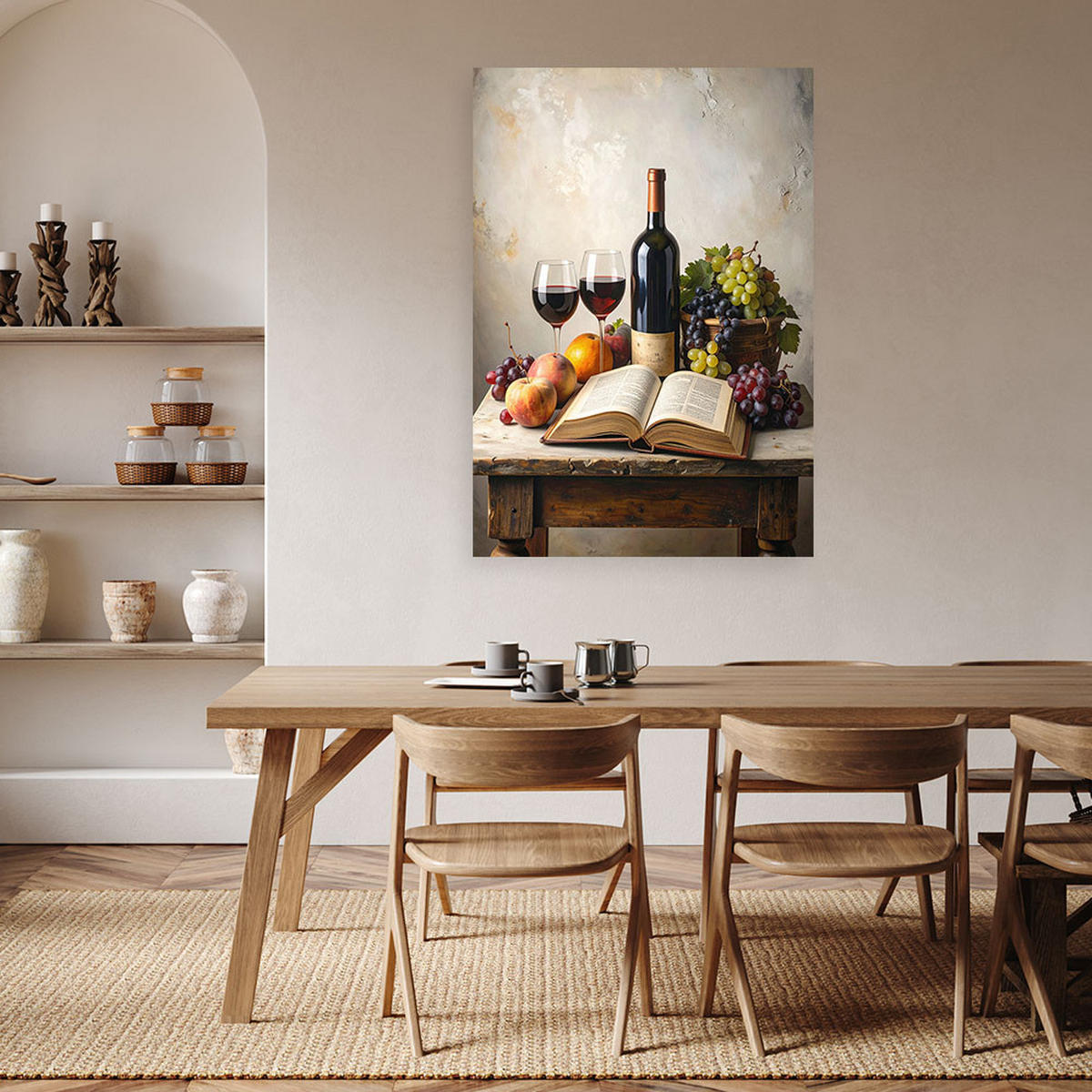 LEINWANDBILD Essen & Trinken 60x90cm - Multicolor, Textil (60/90cm) - Feeby