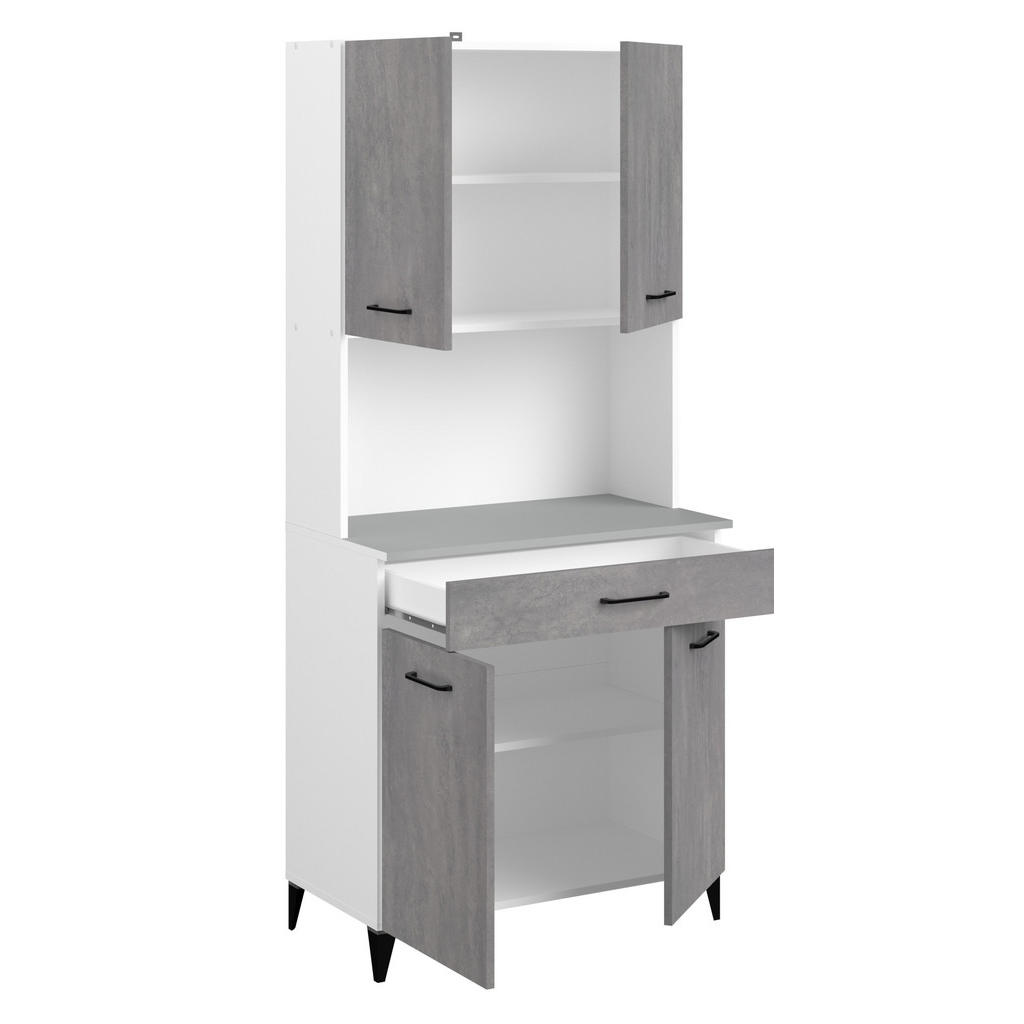 Thumbnail - Küchenmöbel, Weiß, Holzwerkstoff, 80x200x120 cm, Küchen, Küchenzeilen & Küchenblöcke, Küchenzeilen ohne Geräte